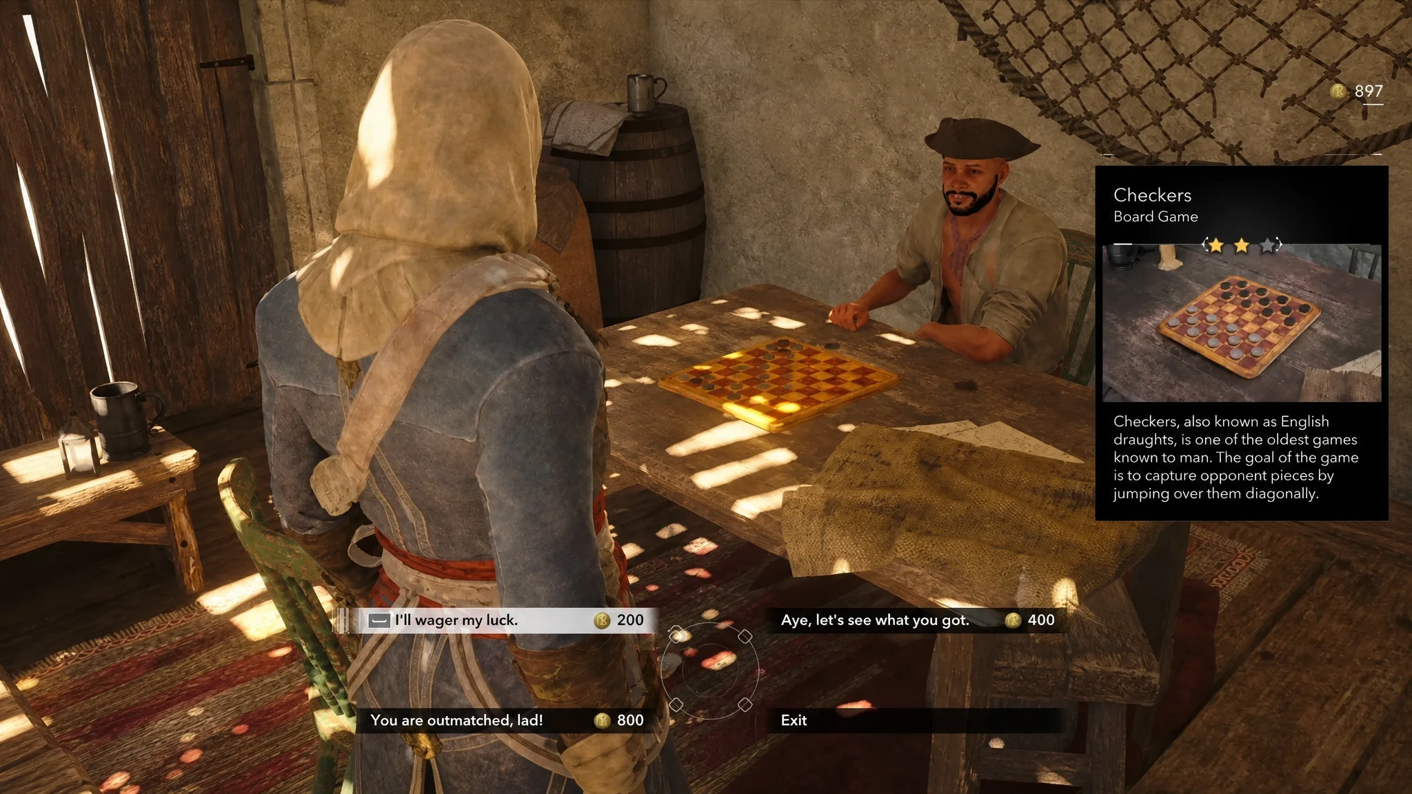 Checkers board in Assassin's Creed Black Flag Resynced