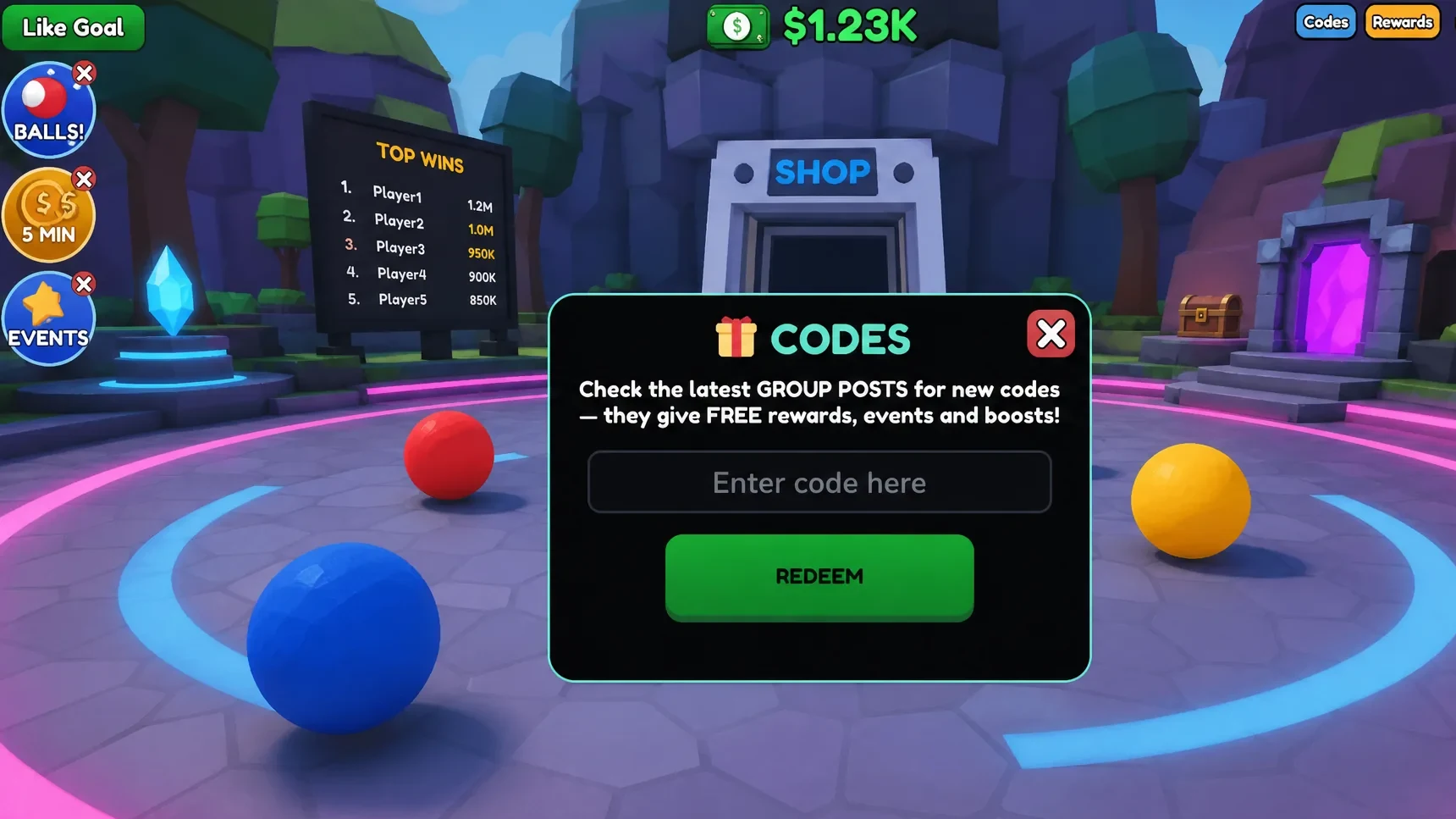 How to Redeem Codes in Idle Balls