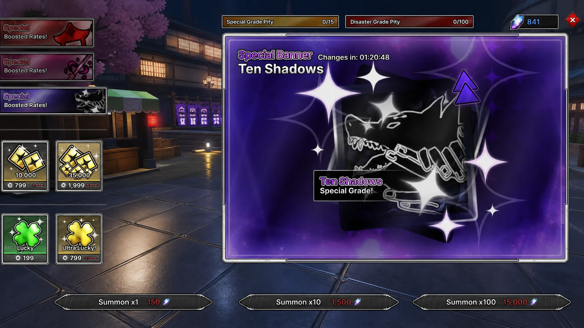 Ten Shadows Unlock Process in Jujutsu Zero