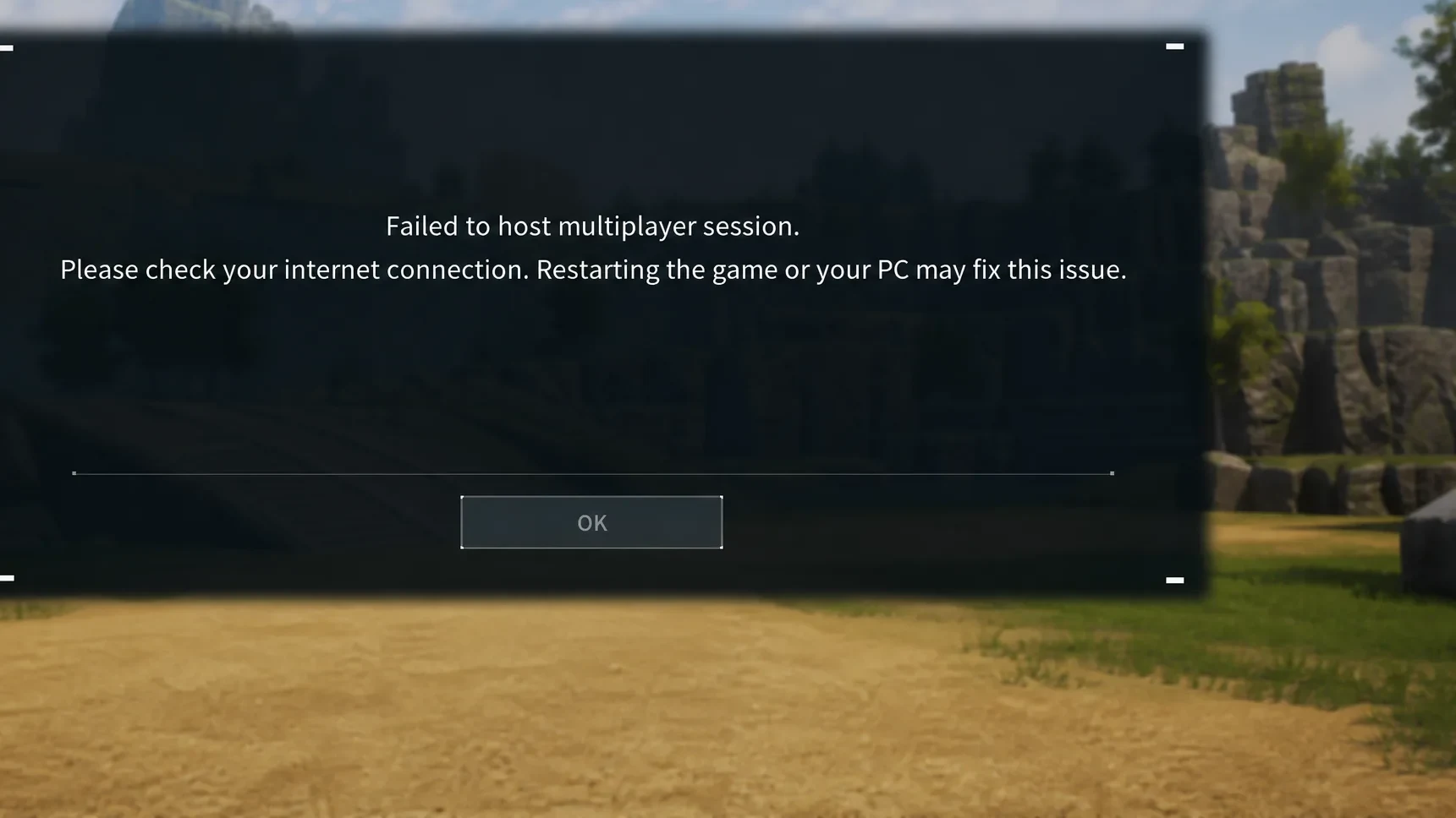 Failed to Host Multiplayer Session Error