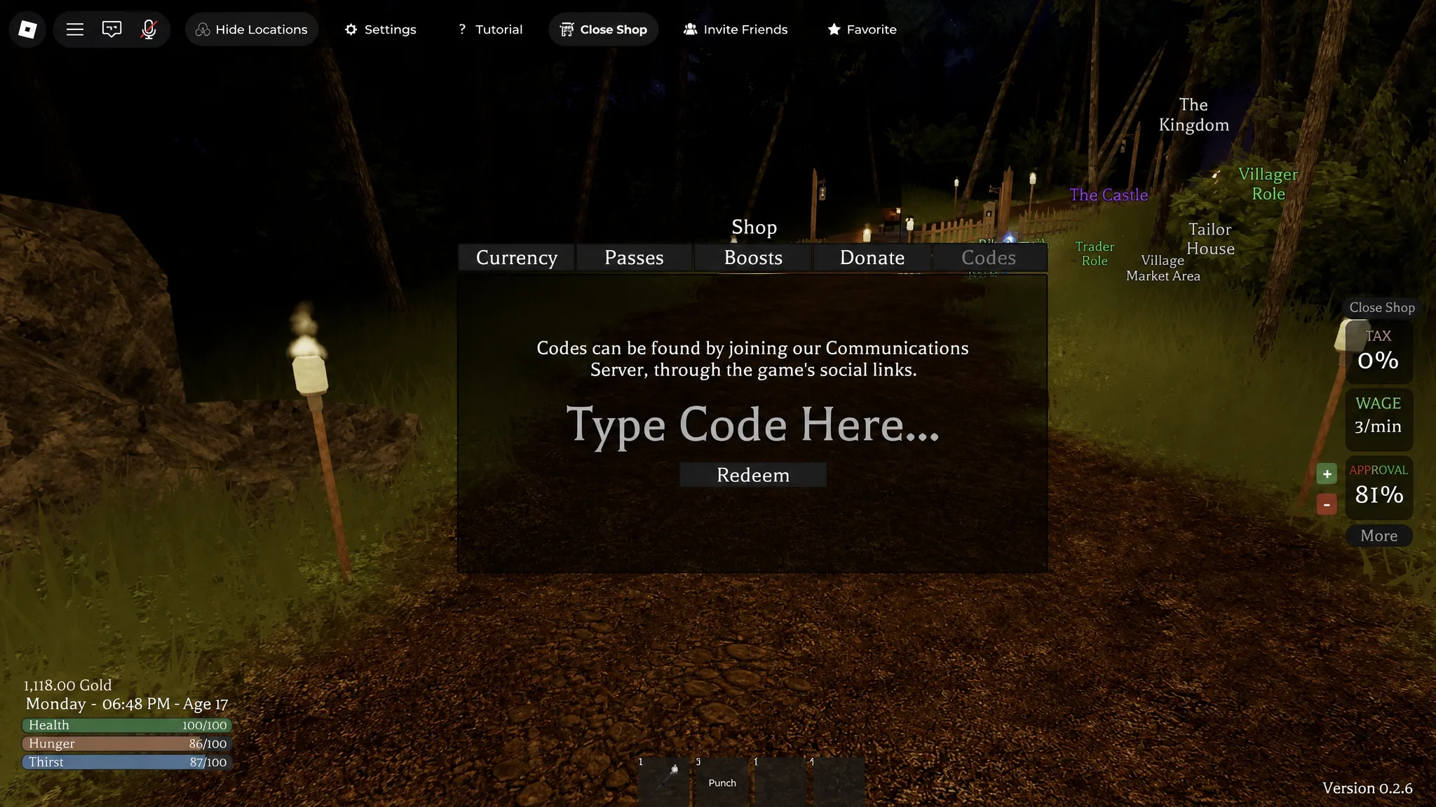 How to Redeem Codes in Medieval Life