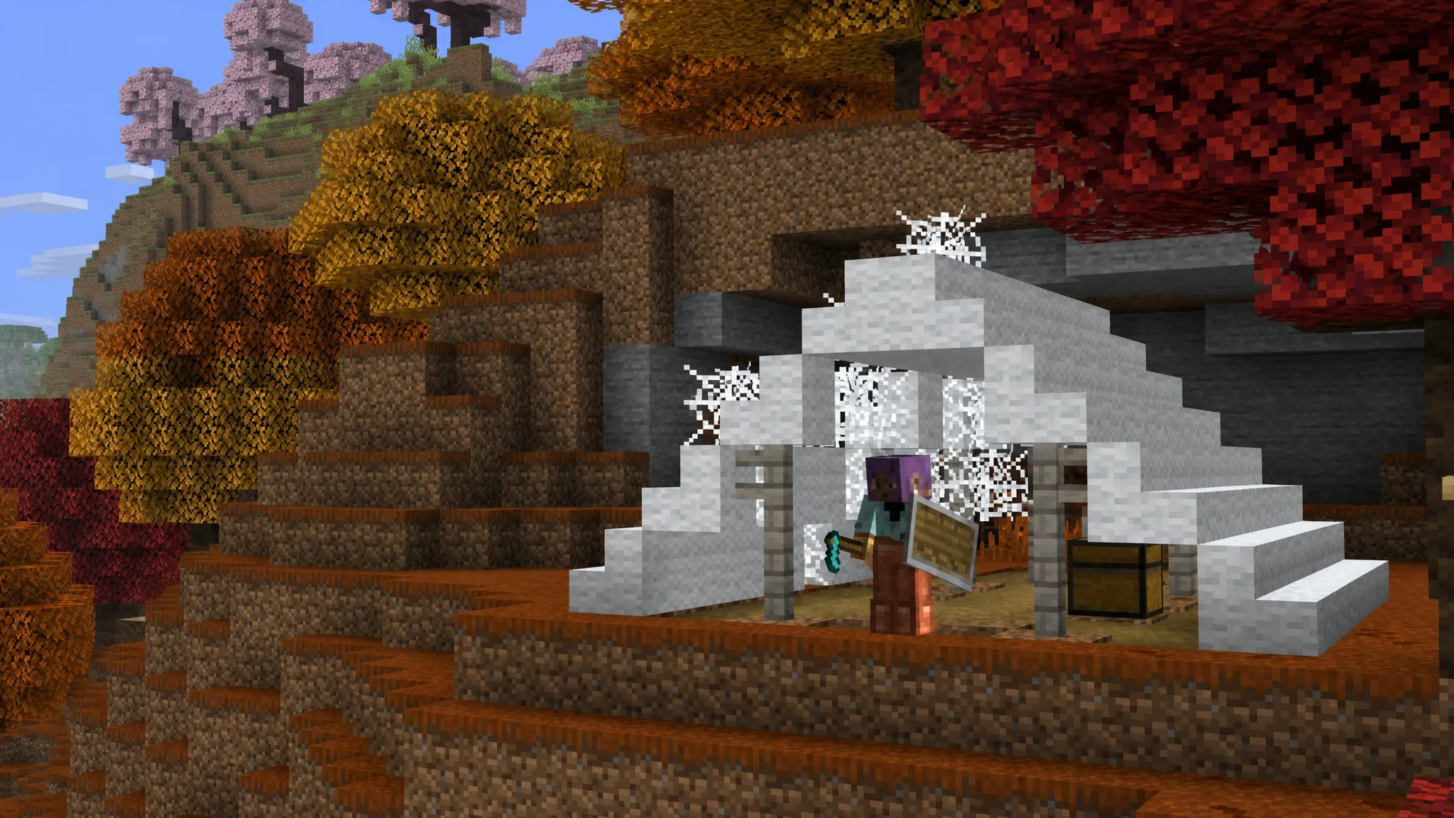 Minecraft Wool Slabs and Wool Stairs