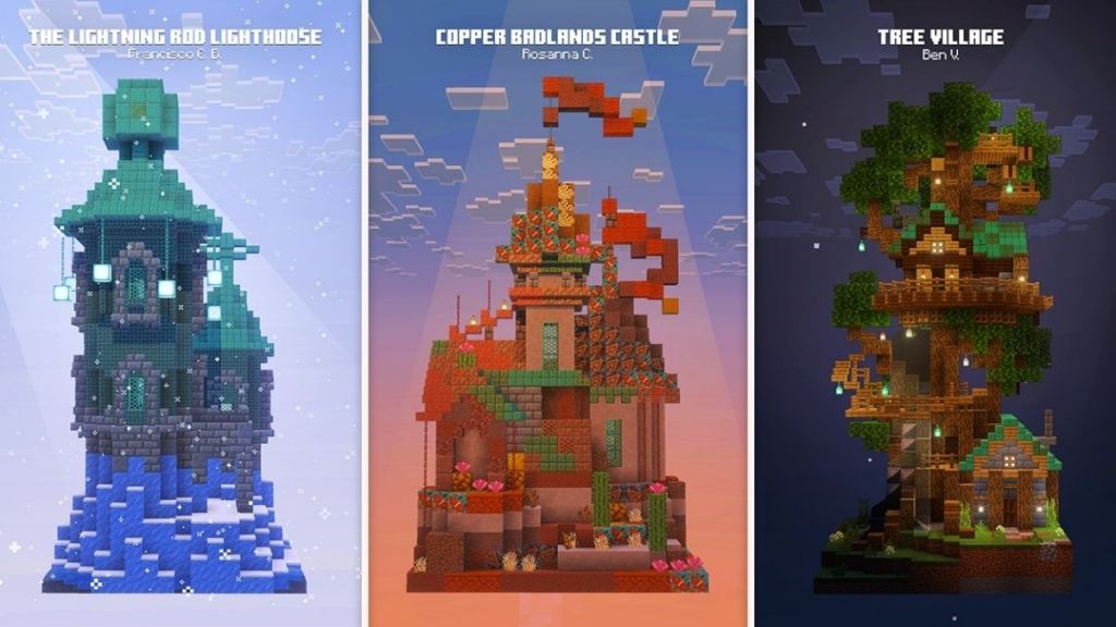 Minecraft movie voting three final builds