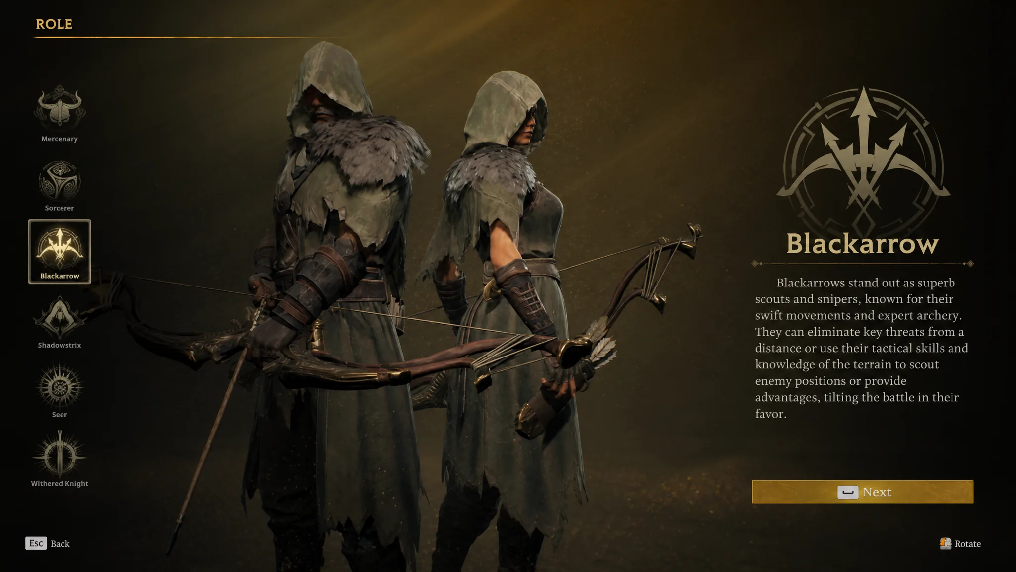 Blackarrow in Mistfall Hunter