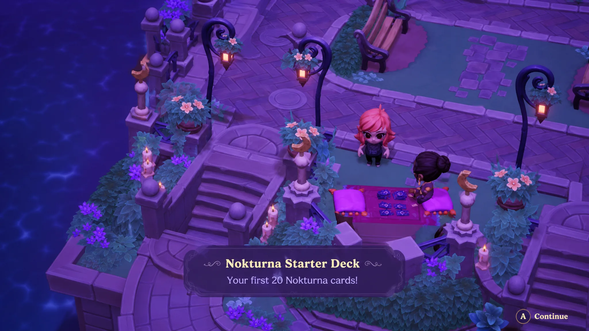 Moonlight peaks dragan sitting on a mat in the town square