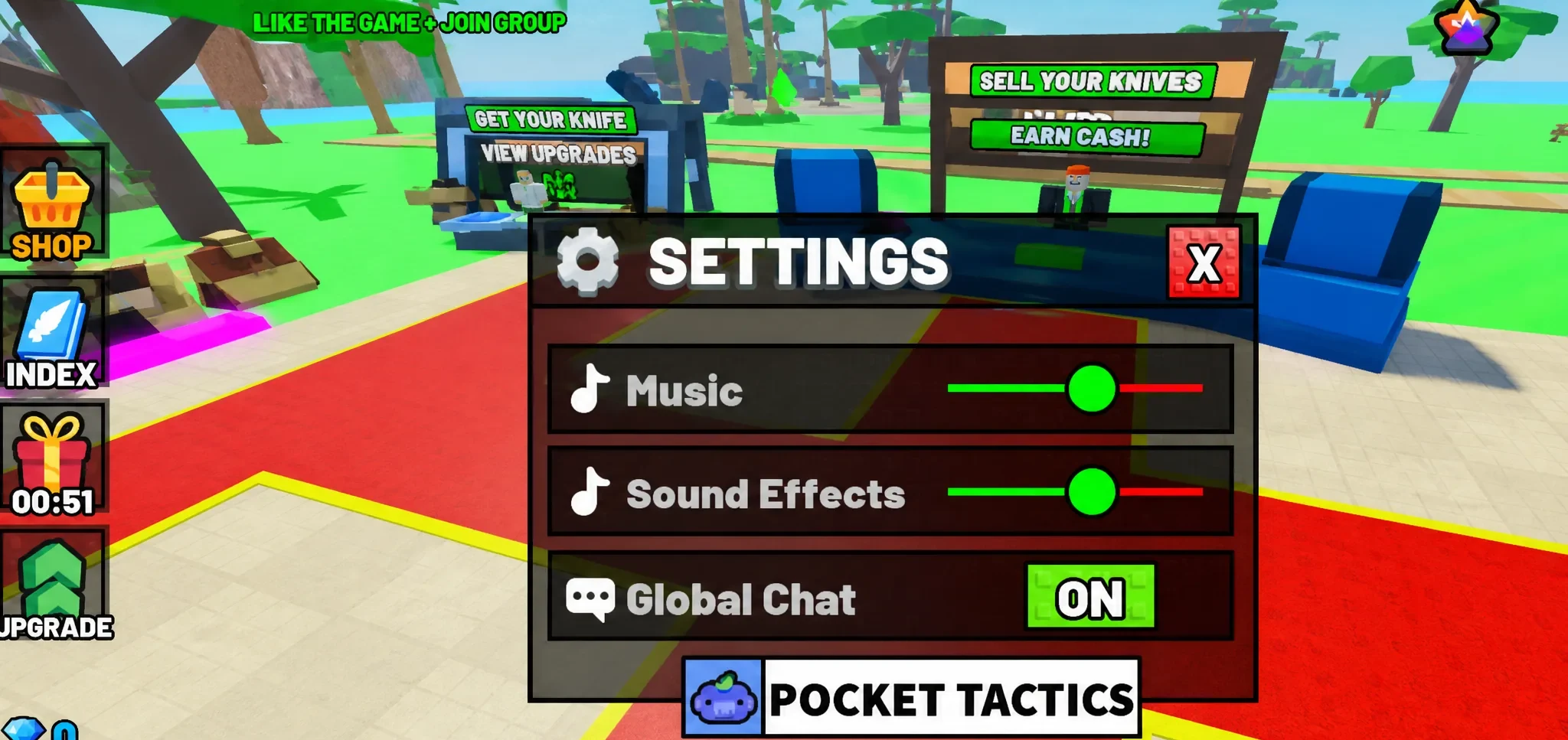 how to redeem my knife farm codes in the roblox game
