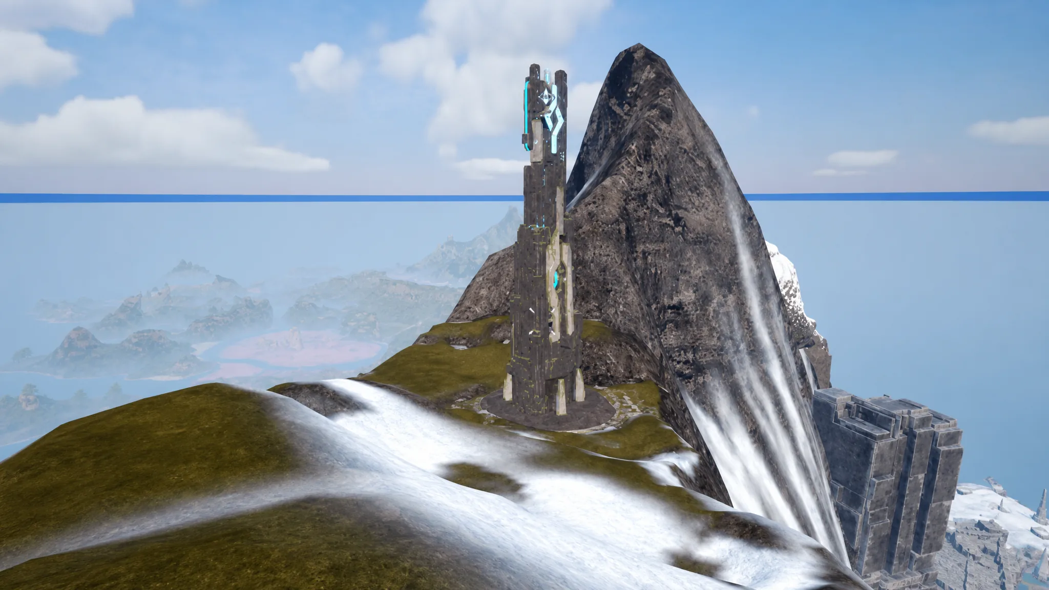 The PAL Genetic Research Unit Tower in the Astral Mountains in Palworld