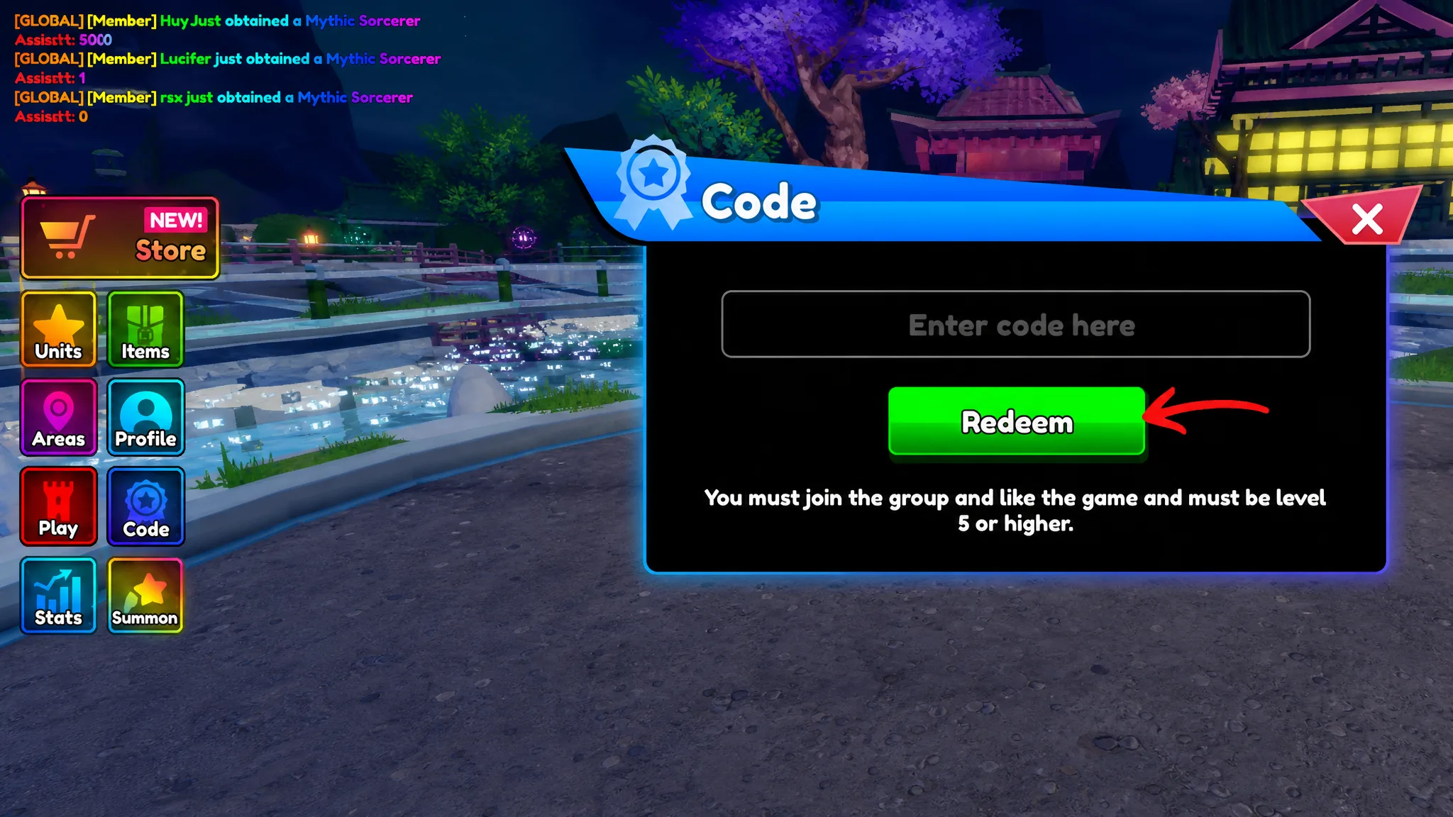 Re Rangers x codes redeem