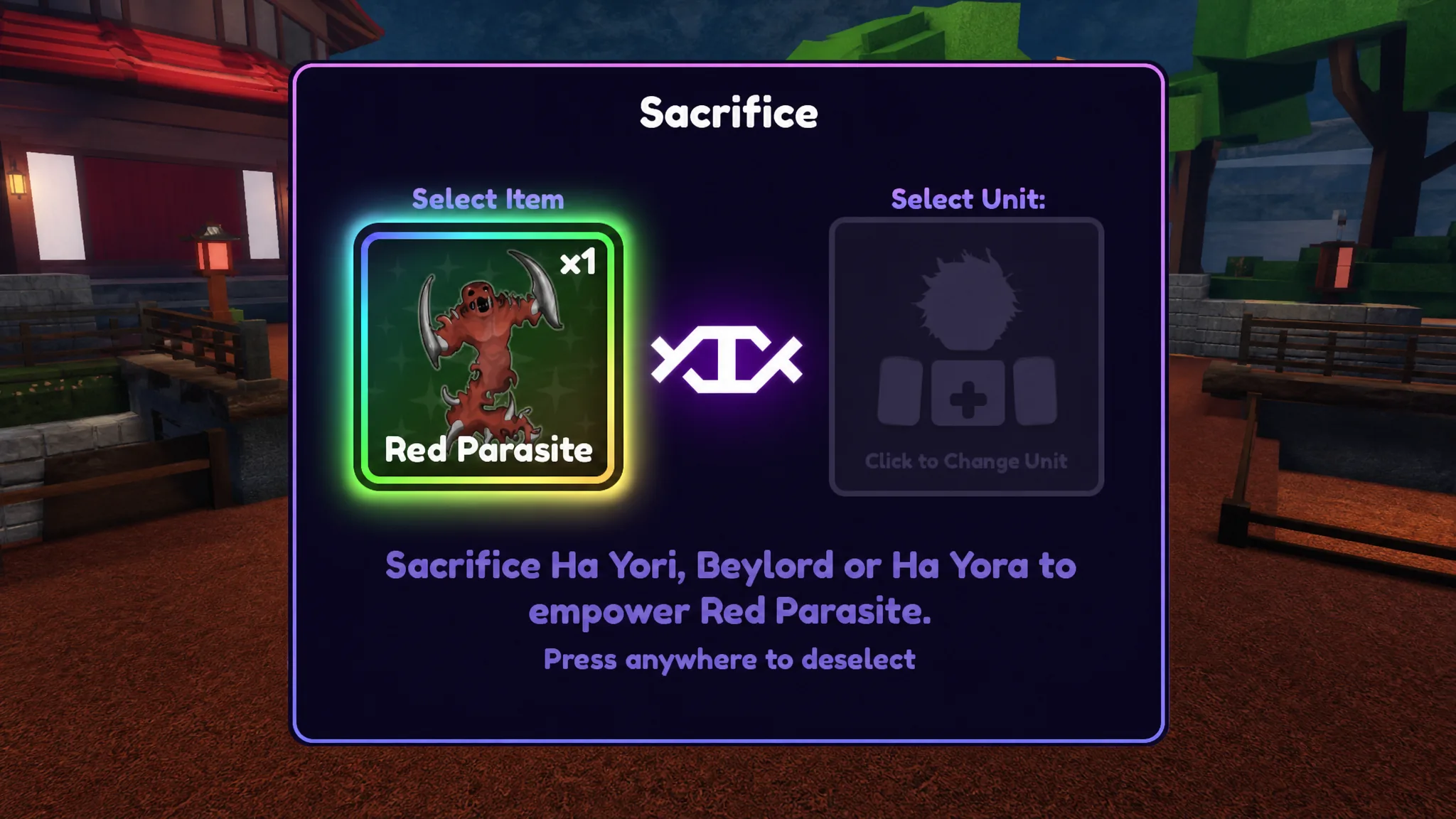 red parasite sacrifice