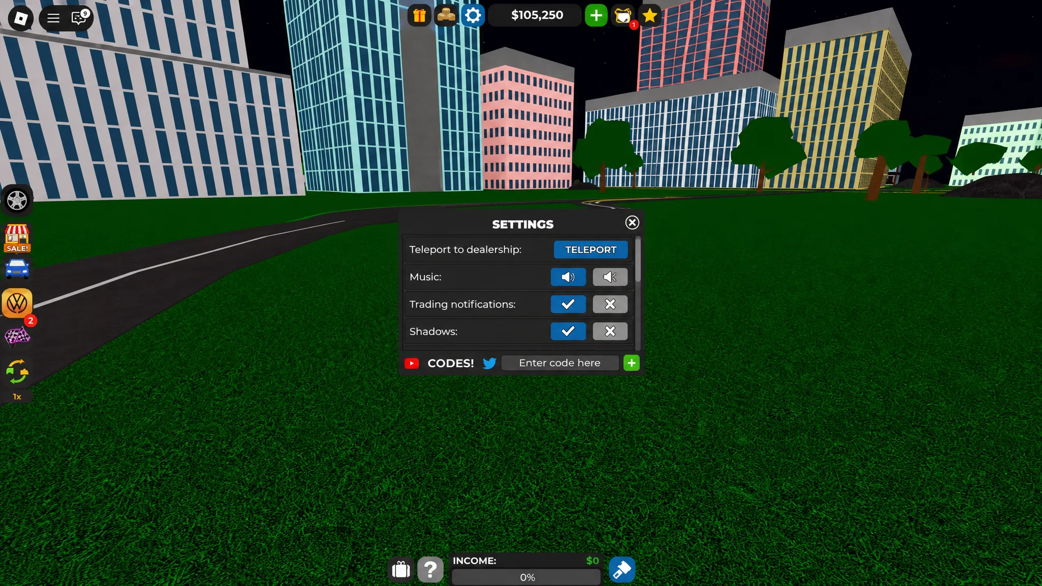 redeem roblox car dealership tycoon codes