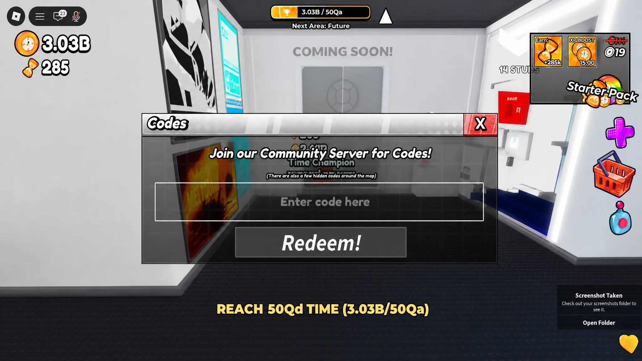 Code redemption box