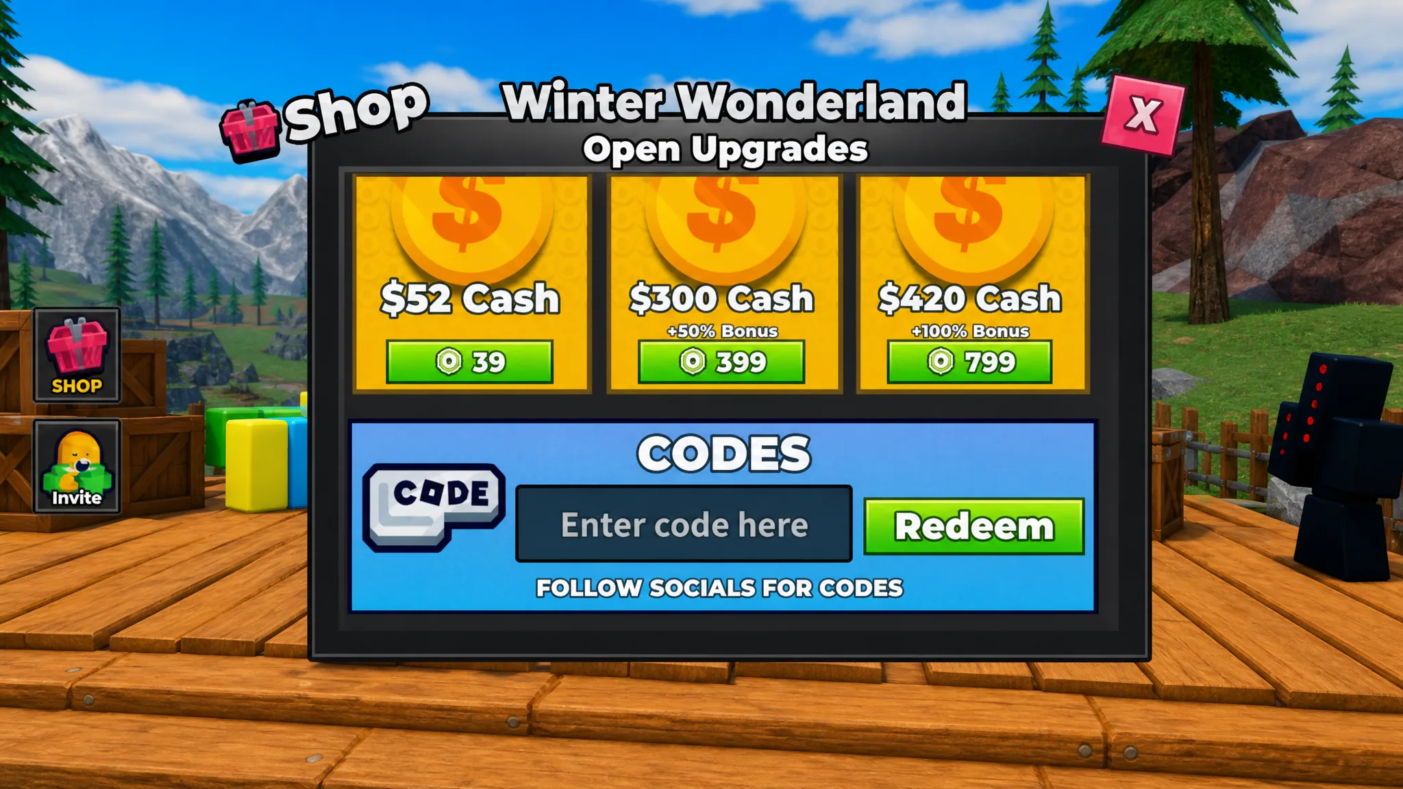 Redeeming Roll to Defend codes on Roblox