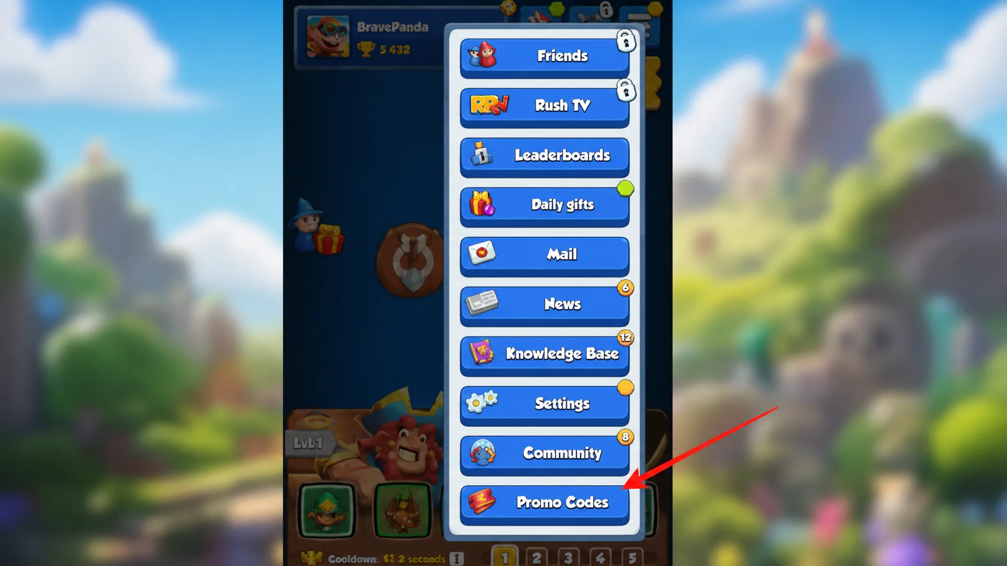 Code redemption mobile