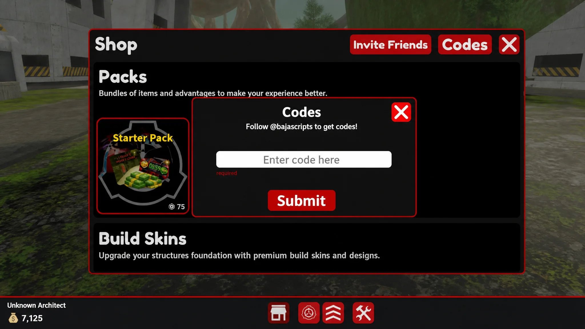 How to redeem SCP Architect X codes