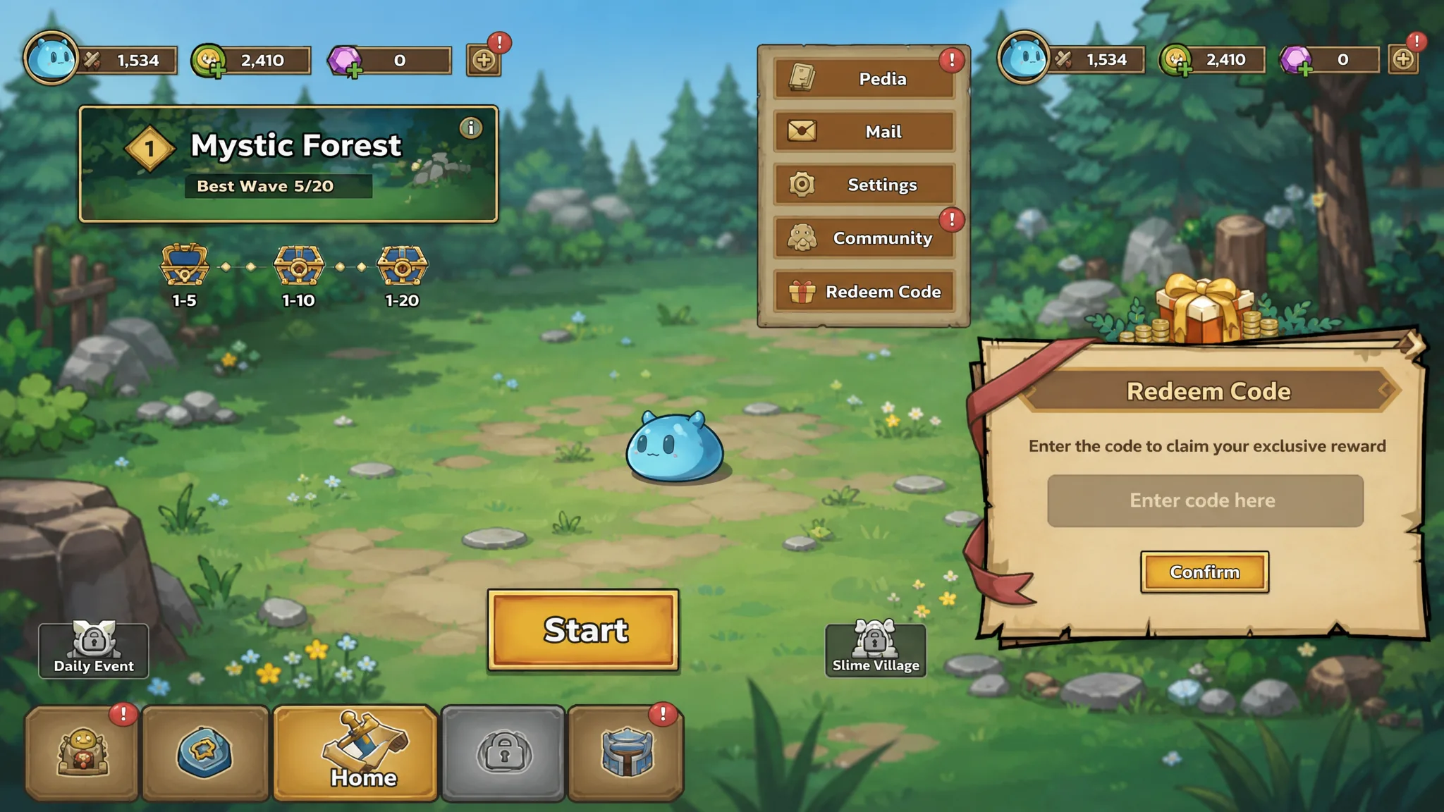 How to redeem Slime Castle codes