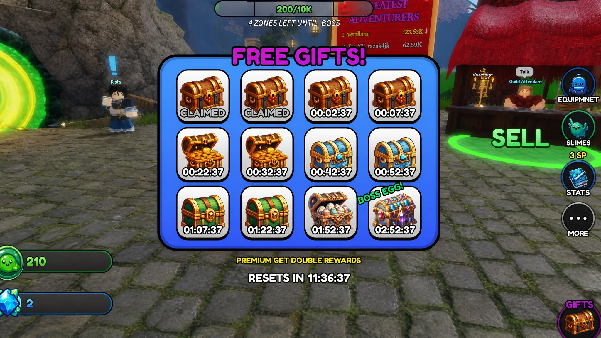 free gifts in new slime slaying simulator