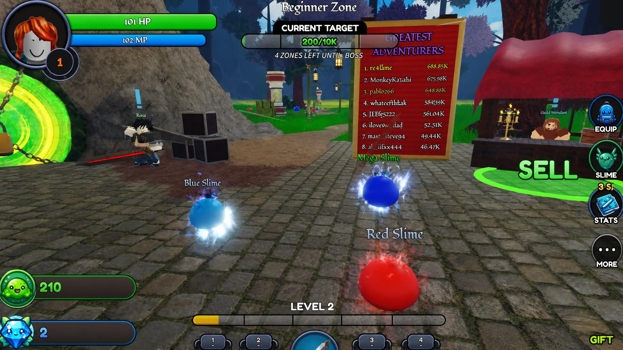 new slime slaying simulator home town