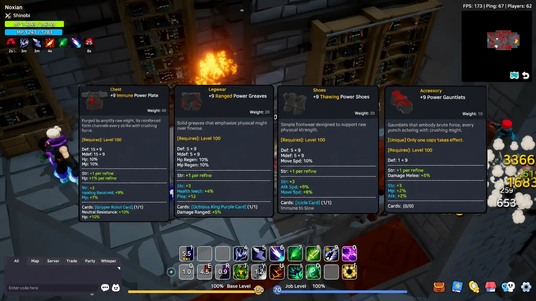 Power armor set shown in the SpiritVale character menu
