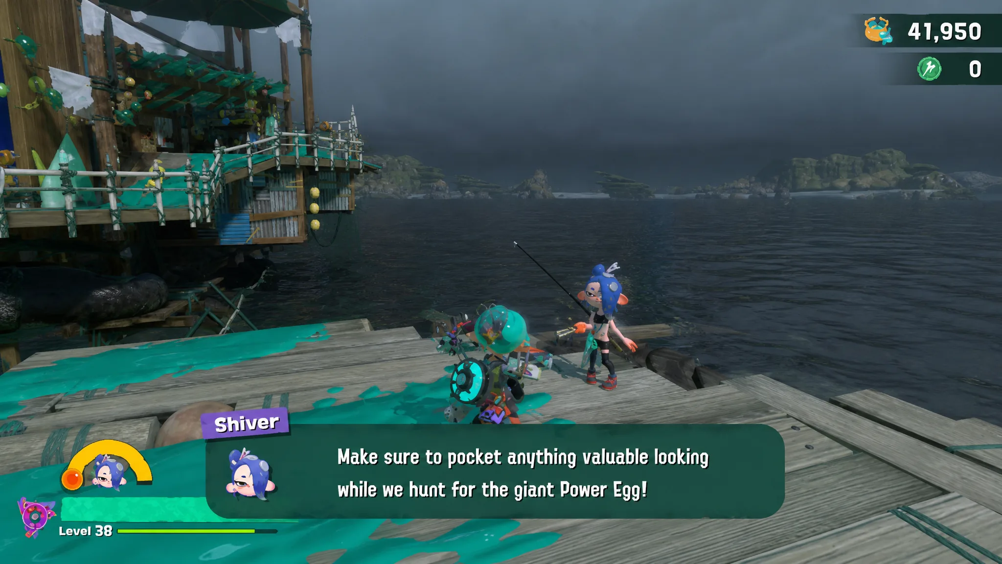 Splatoon Raiders characters - Shiver gives a tutorial
