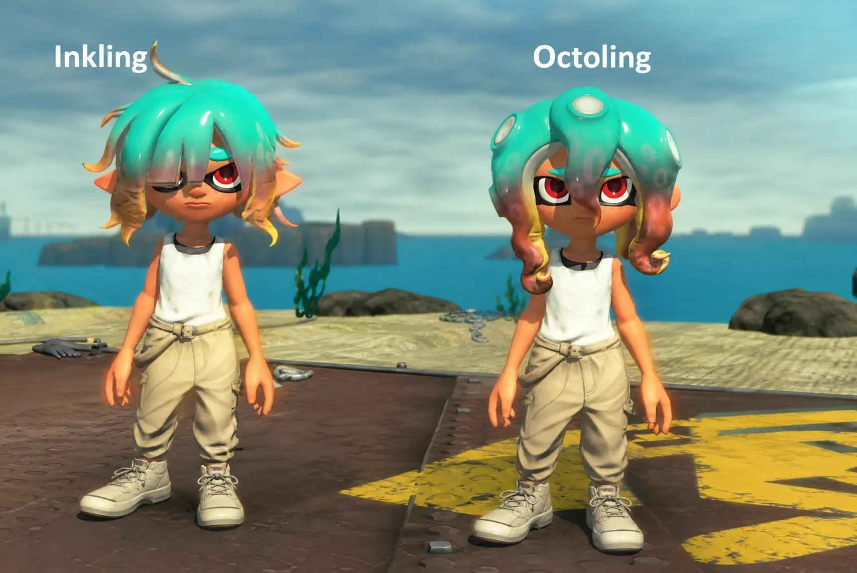 Splatoon raiders hairstyles - both unlockable final hairstyles