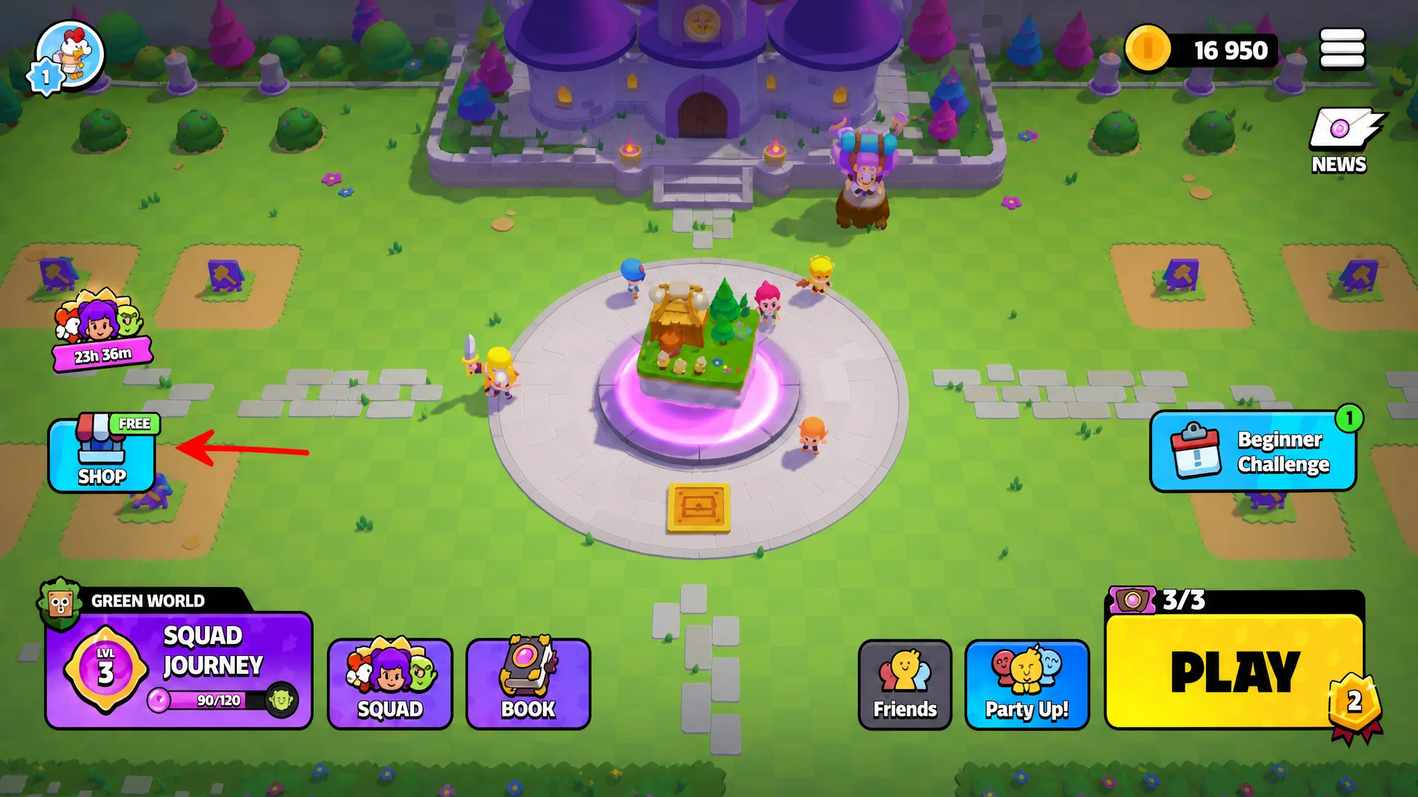 Squad Busters shop option