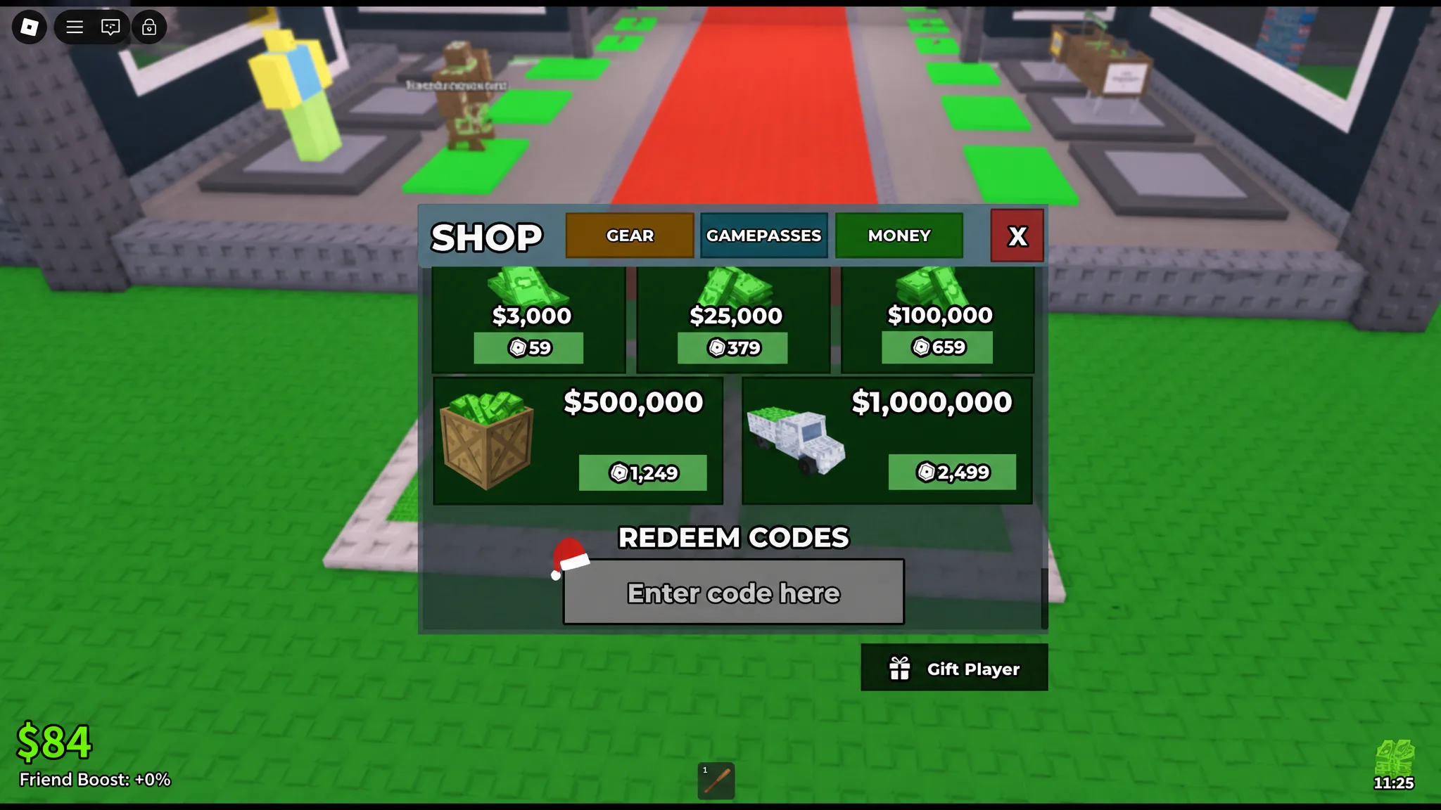 Claiming Steal a Brainrot codes on Roblox