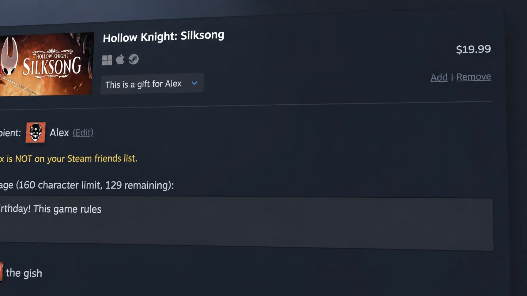 steam gifting wishlist