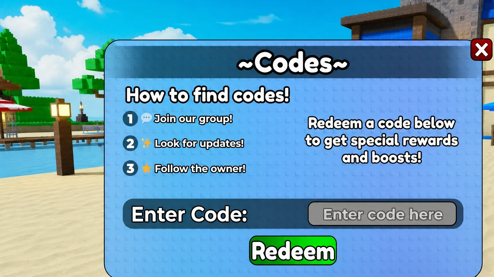 Stream a Mukbang codes redemption screen