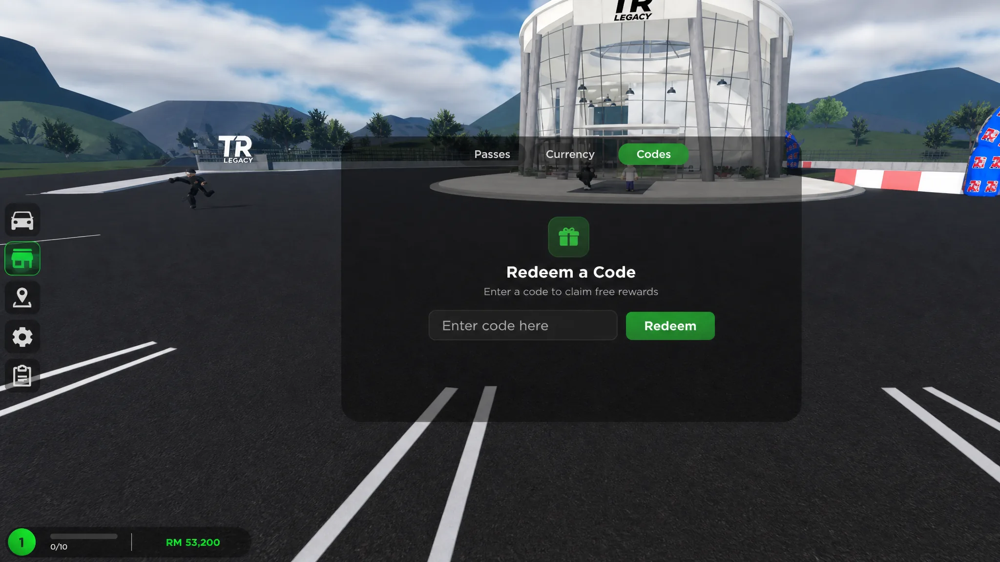 How to redeem TR Legacy codes in the Roblox game