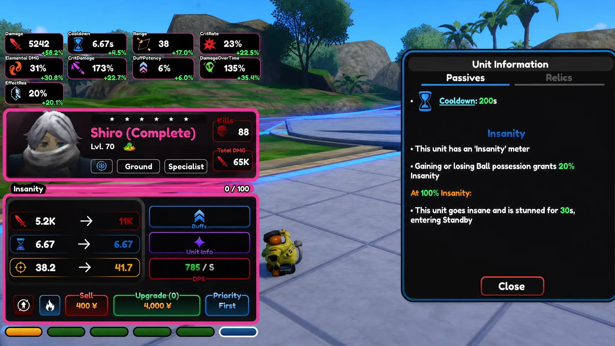 All materials required for evolving Shiro
