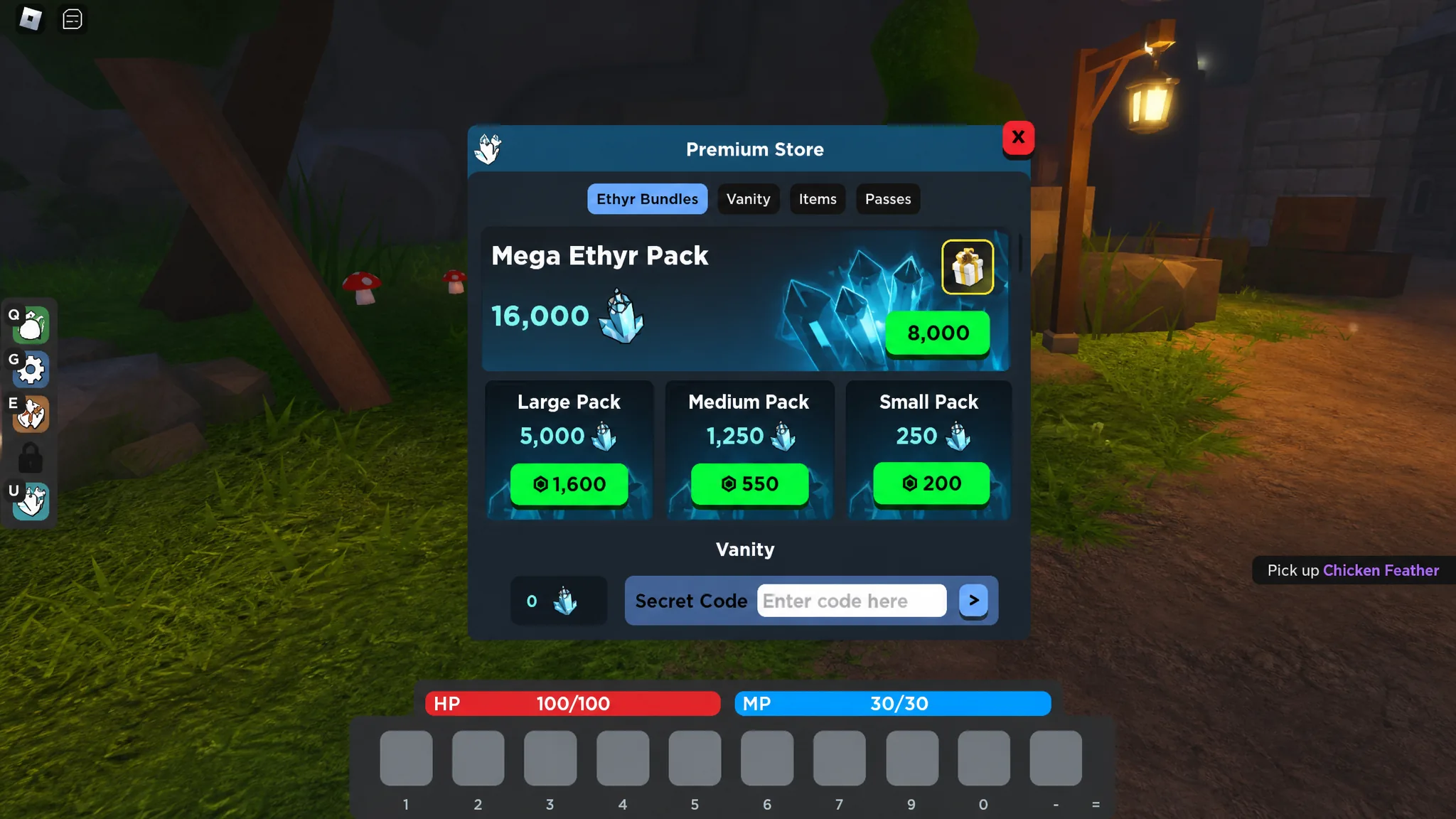 Instructions on how to redeem Vesteria codes