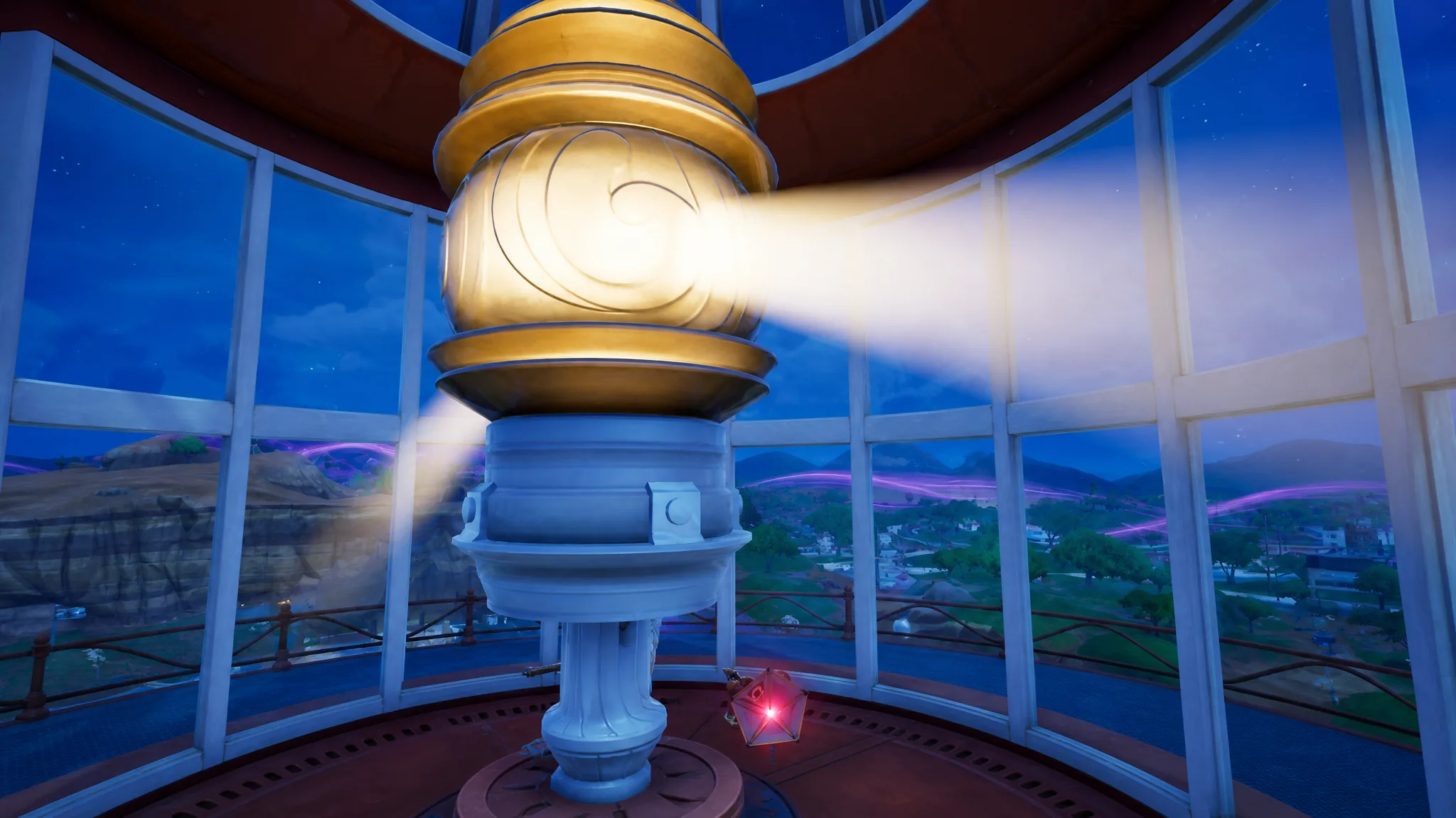 Player Interacting With The Lighthouse Beacon To Reveal Rare Chest