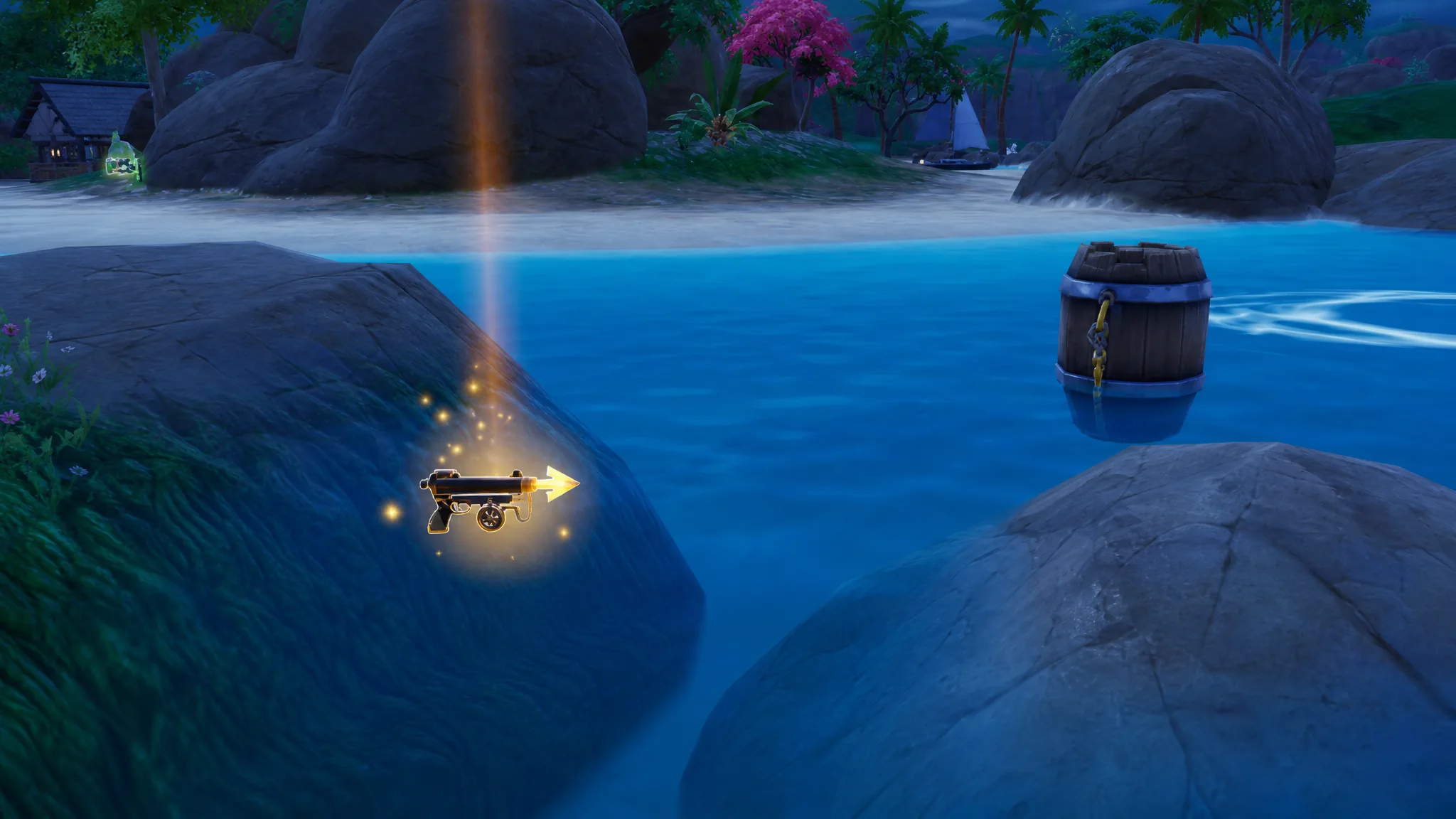 Enhanced Harpoon Gun in the water in Fortnite Chapter 7 Season 3