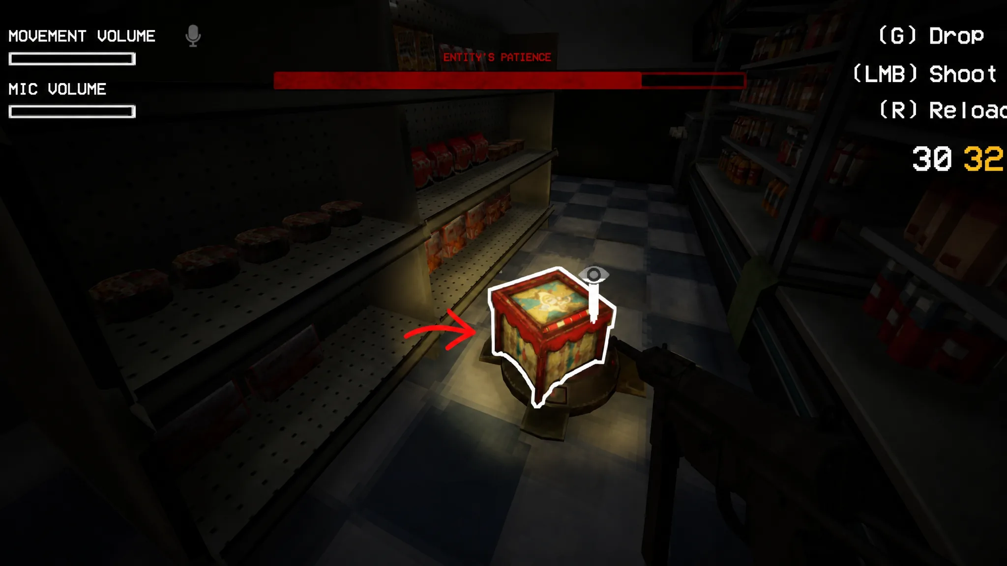 Jack-in-the-Box music box email warning in Shift At Midnight