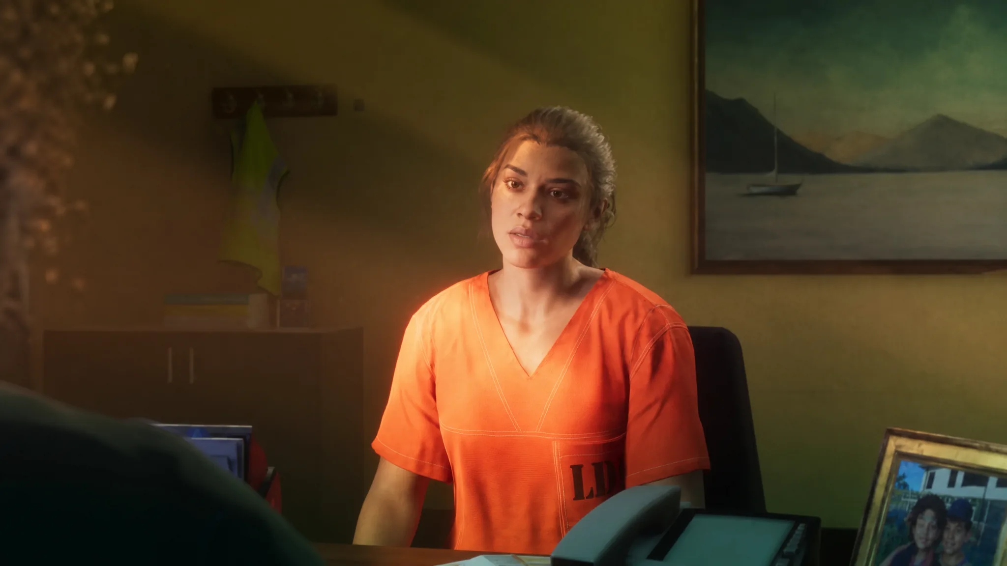 Lucia in prison clothes in GTA 6