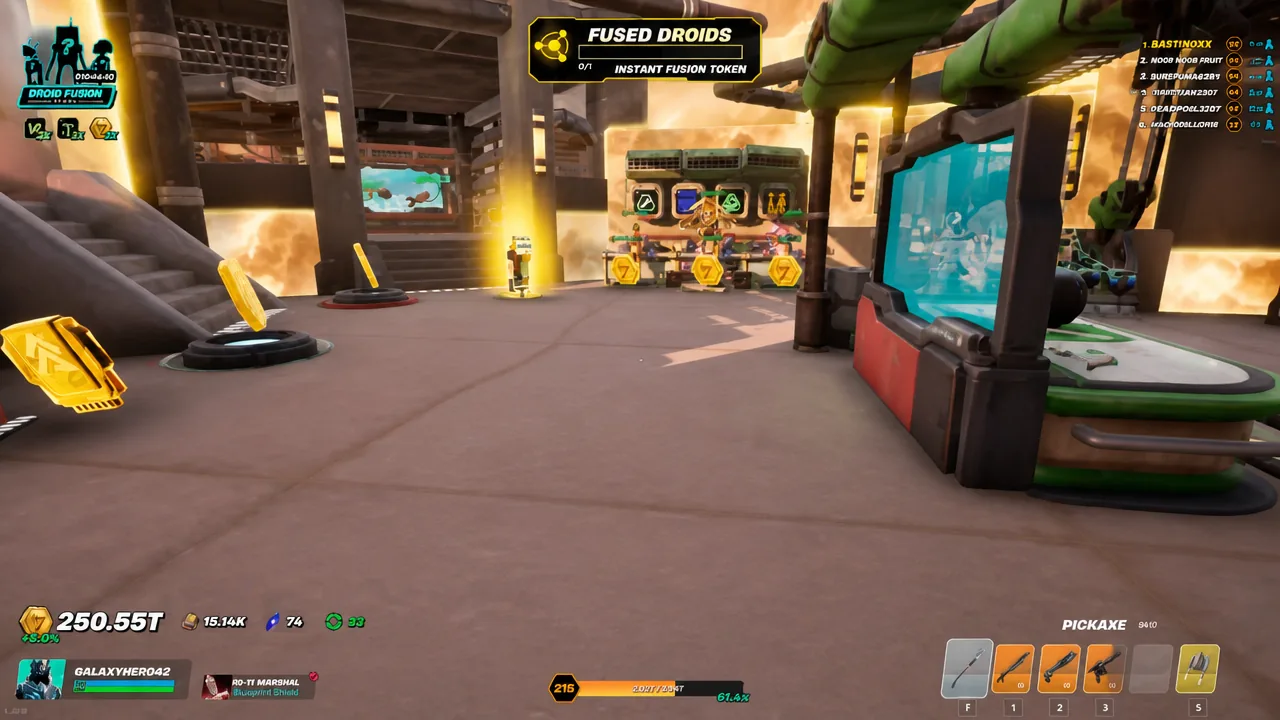 Droidex collection screen in Droid Tycoon with an empty slot for the Stellar IG Mythic droid