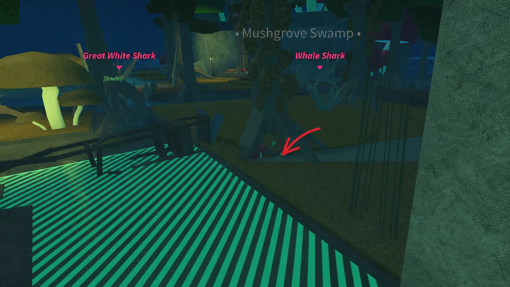 The Fungal Harpoon Gun in Fisch