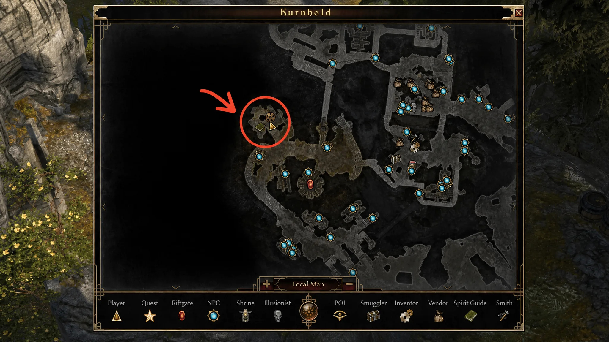 Grim Dawn Fangs of Asterkarn Kurnhold Ascension Altar Map