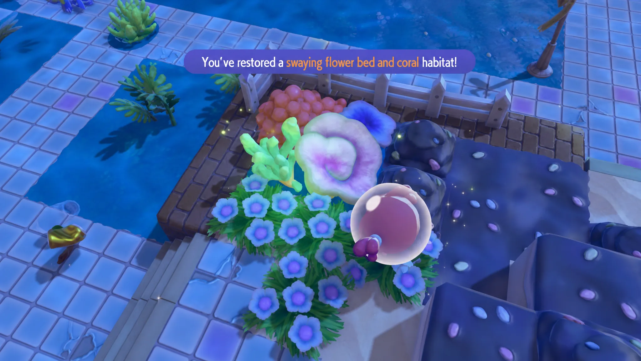 Restoring bubbly basin habitat in Pokopia