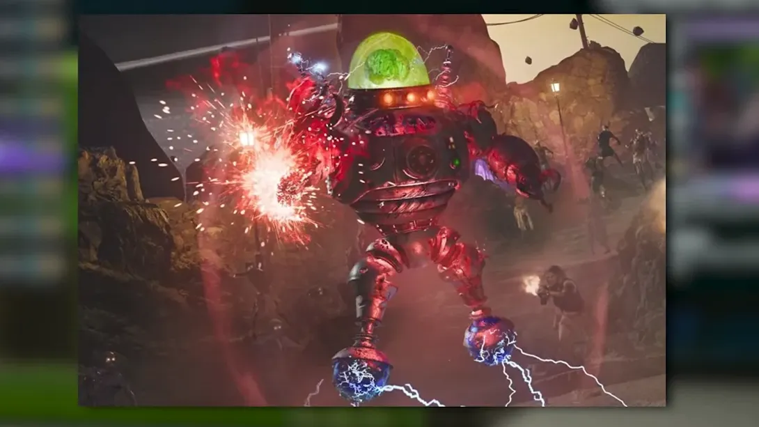 O.S.C.A.R. elite enemy during a Black Ops 7 Zombies fight
