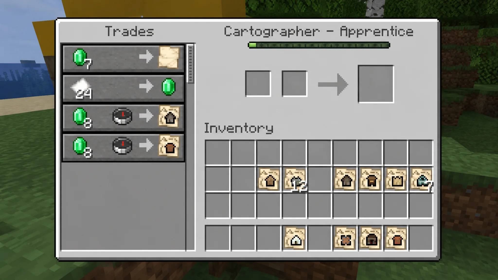 list of all explorer maps in Minecraft