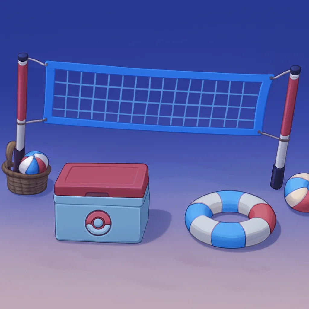Beach volleyball set