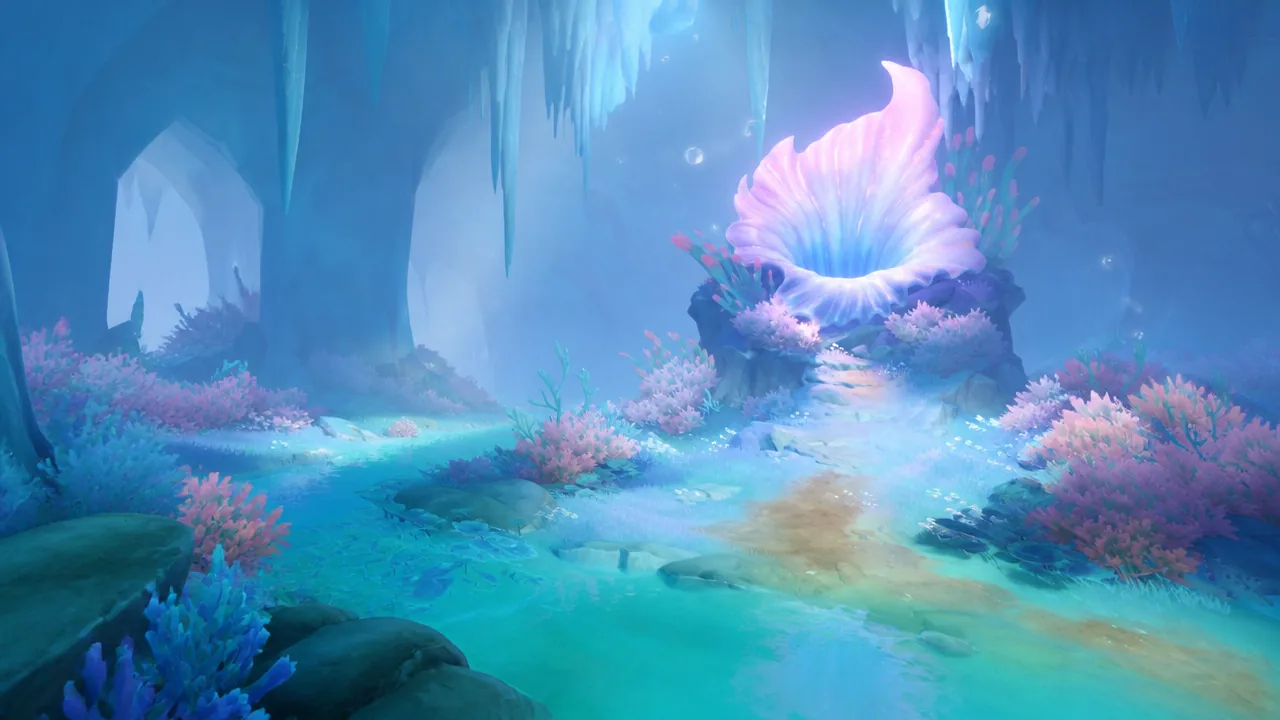 Cryo Treasure Compass revealing chests on the Snezhnaya map