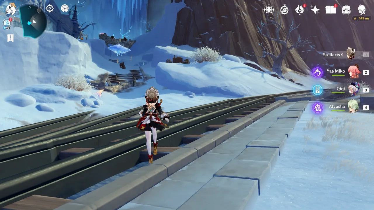 White Birch Snowgrave world map with the Manage Prime Ice Constructs objective highlighted