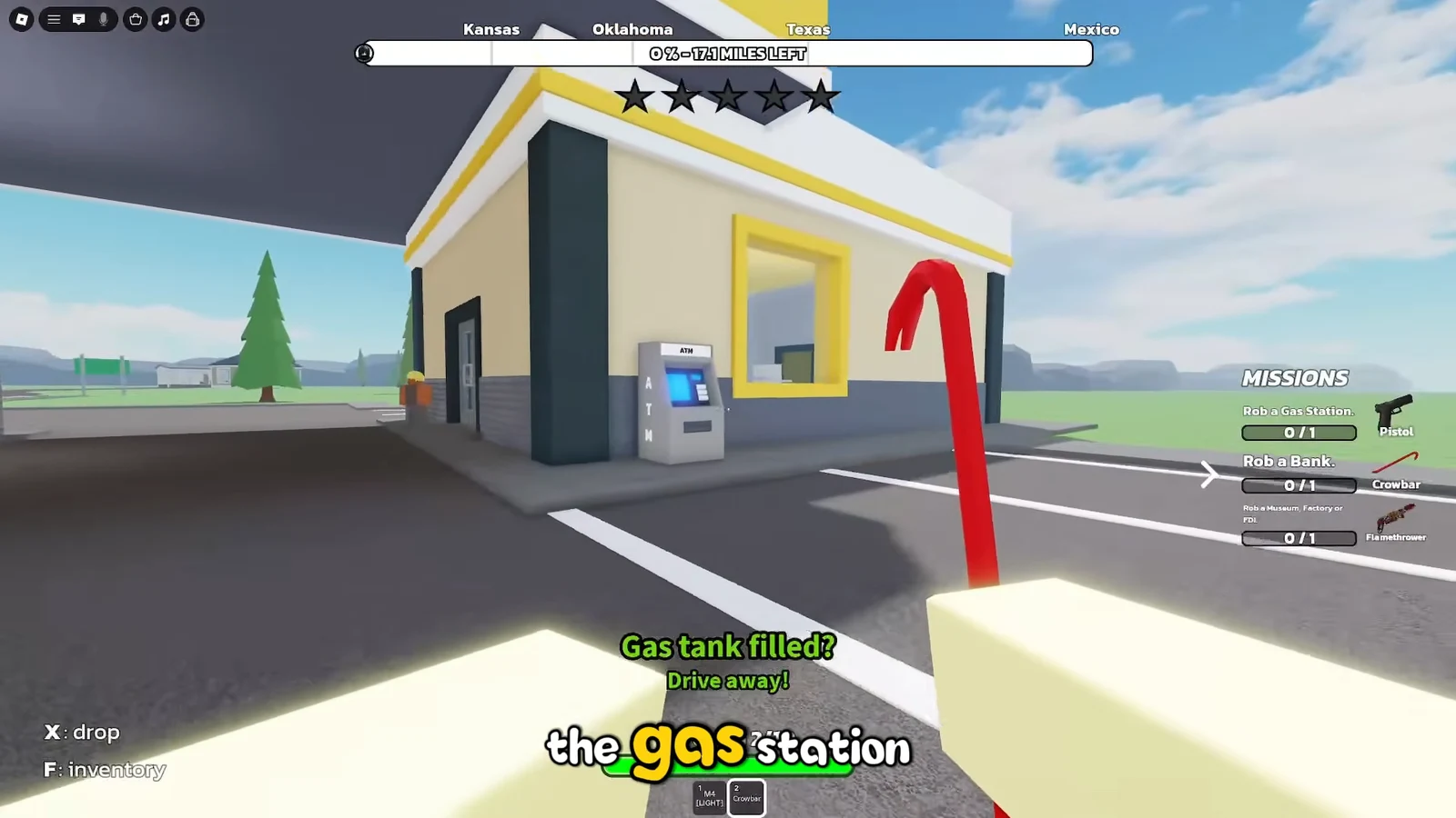 Red car fleeing police on a highway with a TELEPORTING message and a STEALING IS BAD billboard