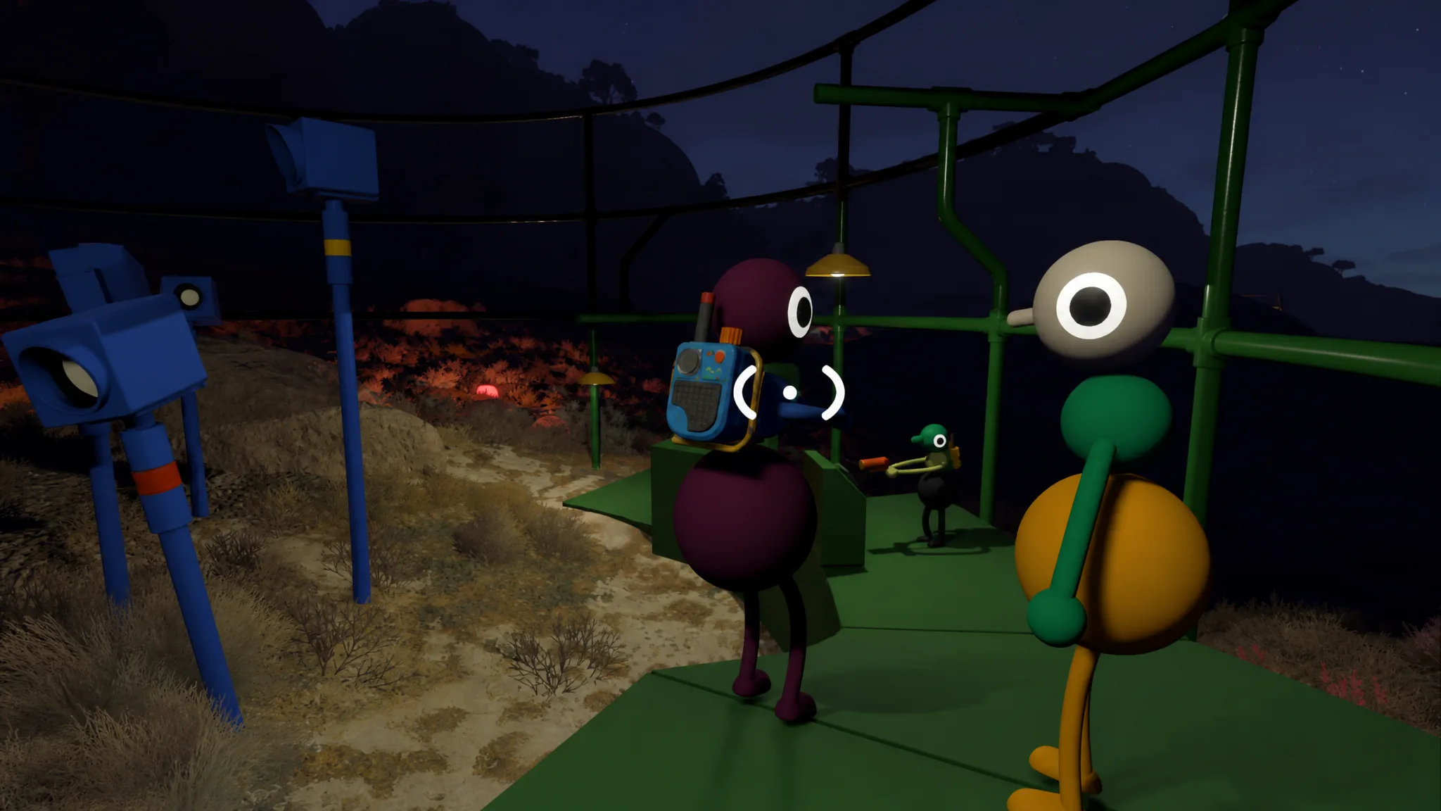 Players with a backpack