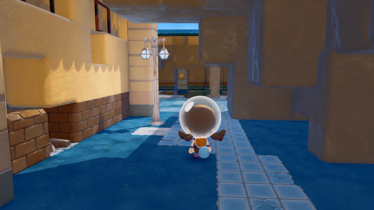 Going past the house at the end of the park in Bubbly Basin in Pokémon Pokopia