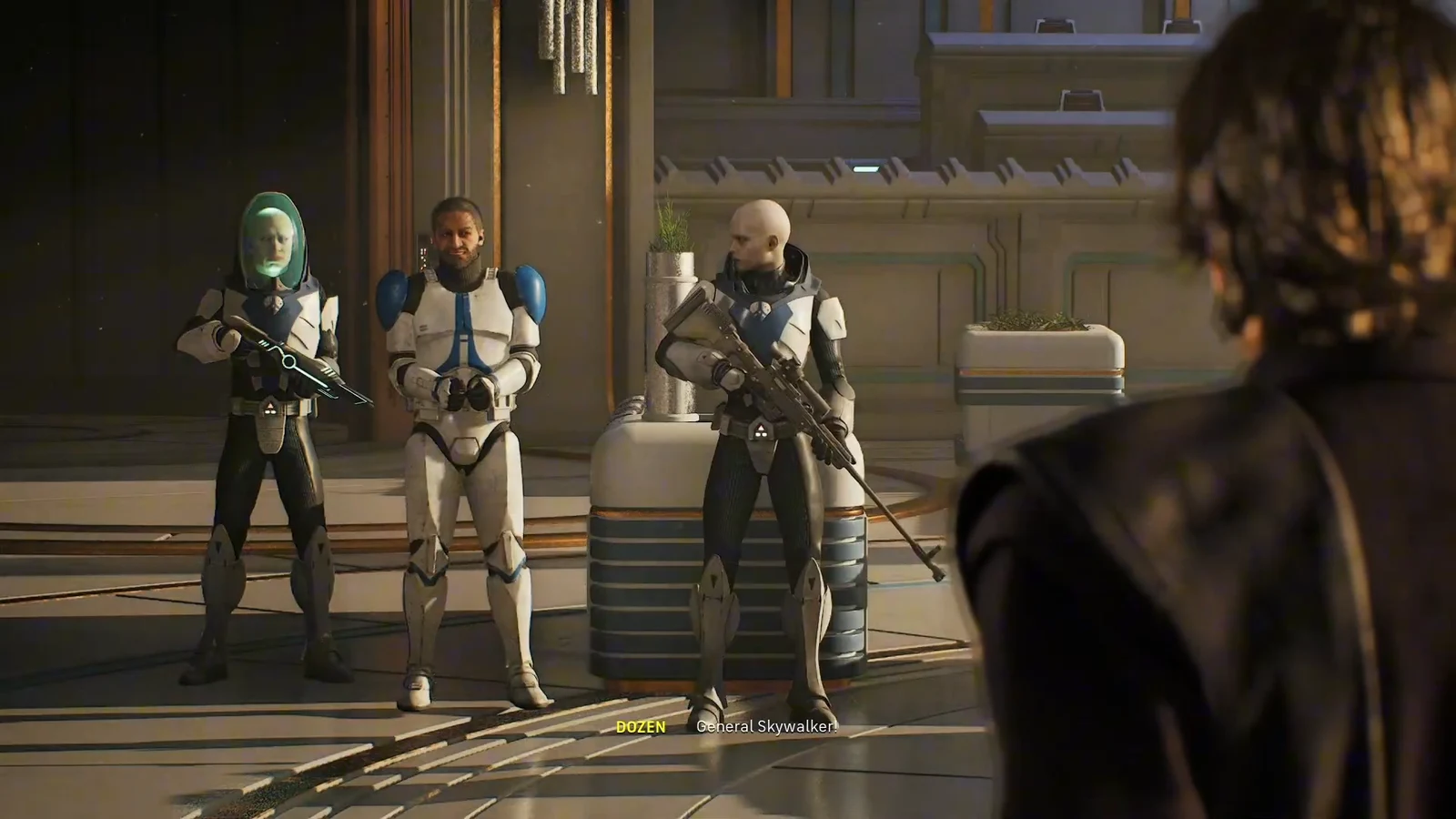 Anakin Skywalker confronts Umbaran commander Rhy over the treatment of the prisoner Dozen