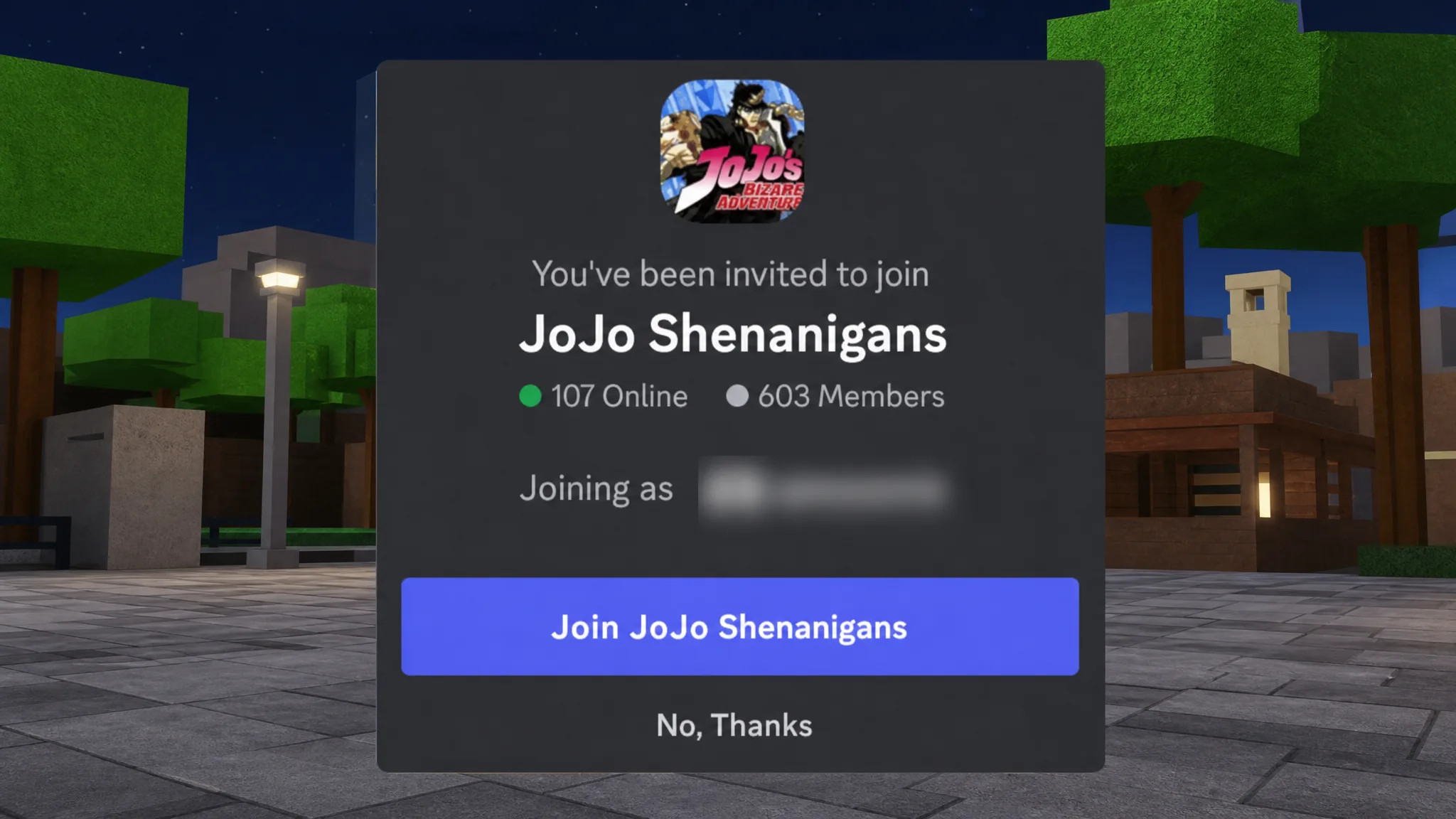 Jojo Shenanigans codes: An image of the Jojo Shenanigans Discord server