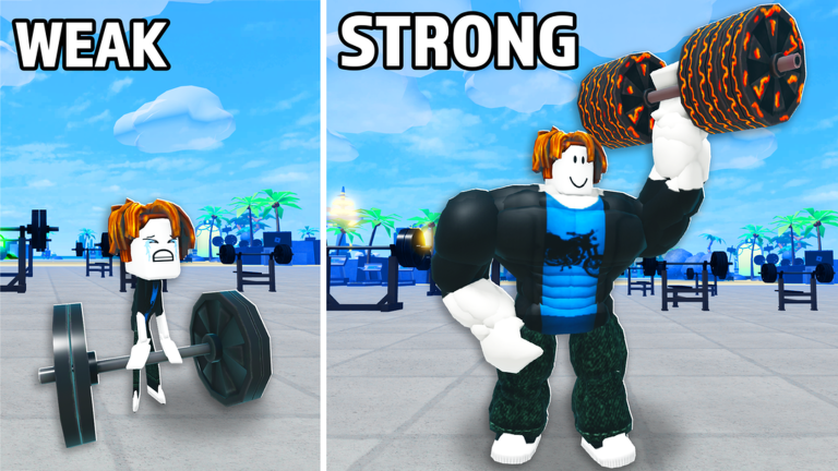Artwork for the Next HUGE update! event in Muscle Legends